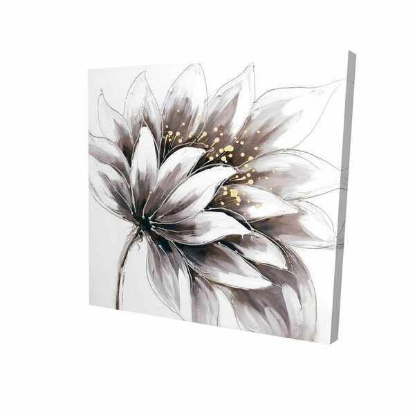 Begin Home Decor 32 x 32 in. Purple Flower with Gold Center-Print on Canvas 2080-3232-FL77